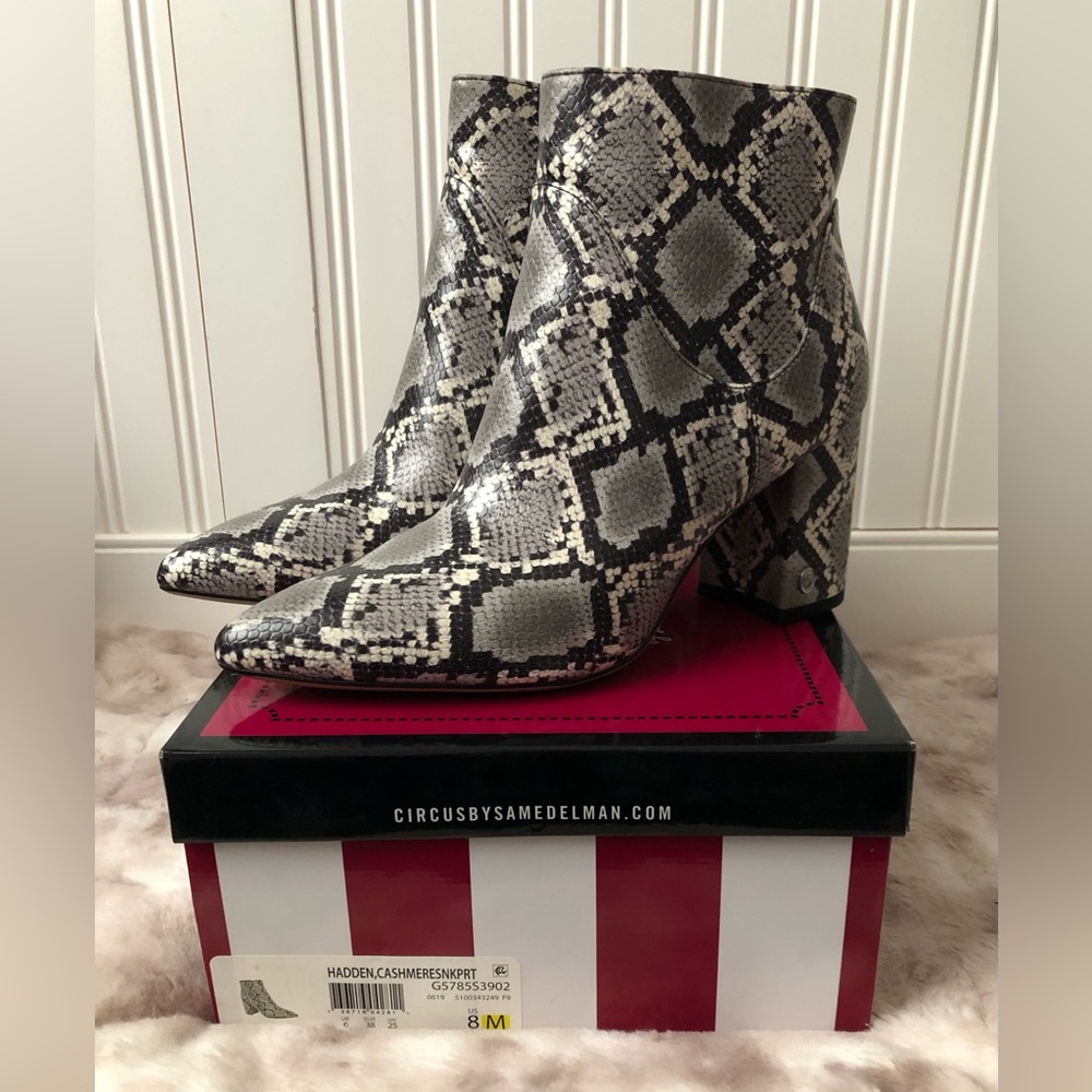 Circus By Sam Edelman Snake Print Boots
